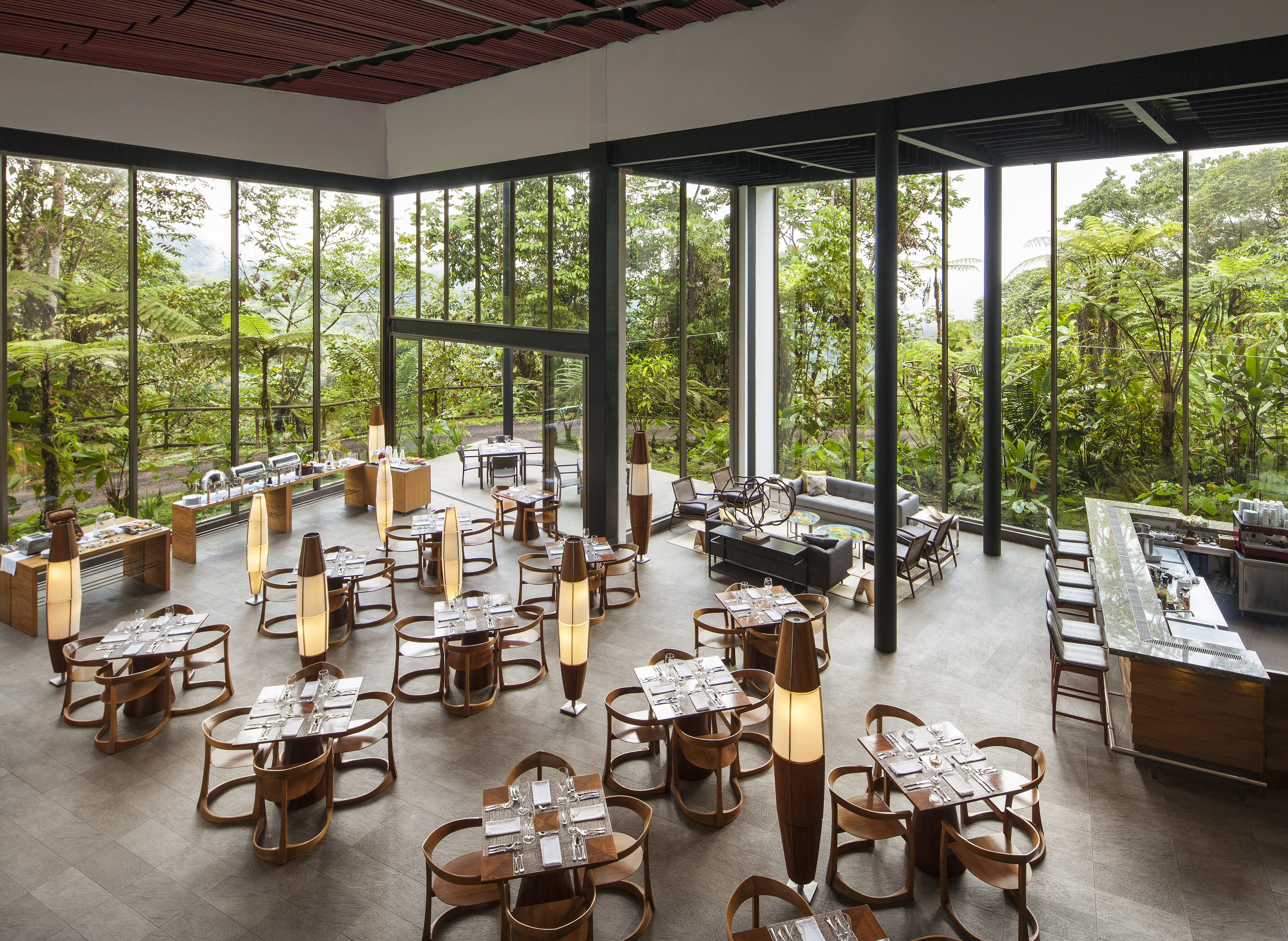 Restaurant der Mashpi Lodge