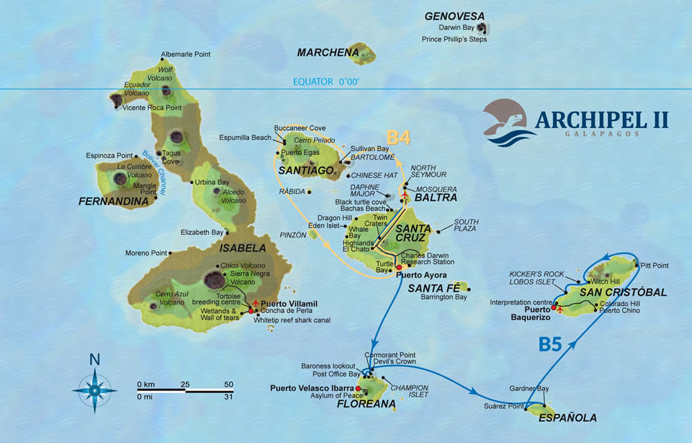 8-Tagestour B auf dem Galapagos Katamaran Archipel 2