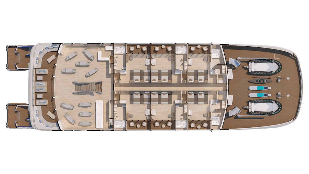 Oberdeck der Hermes Oberdeck der Hermes